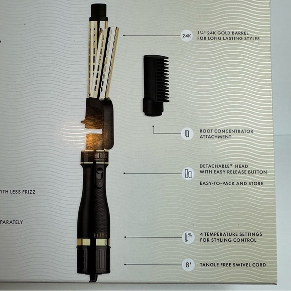 Hot Tools One-Step Detachable Dryer & Curler Blow Dry Curling Iron Styler NEW - Picture 8 of 9